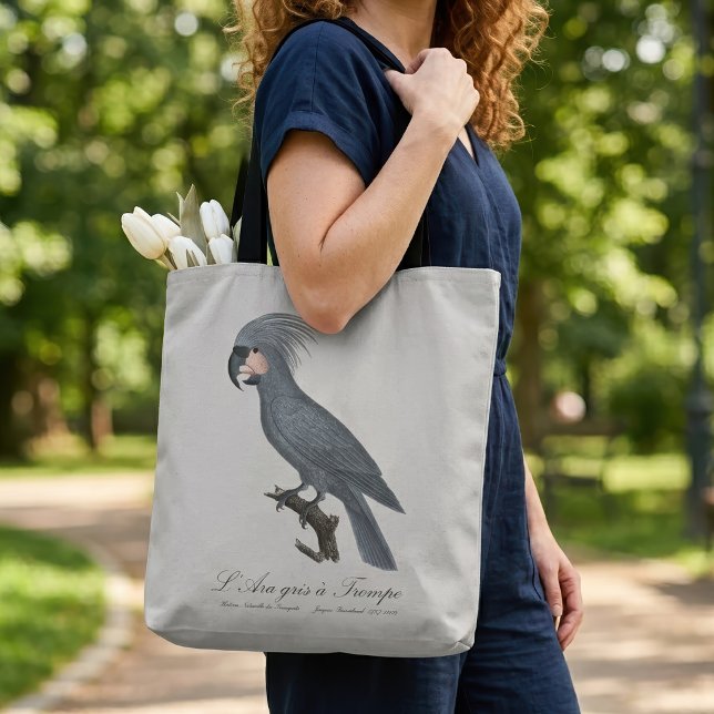 Tote Bag Palmiste noir, Probosciger aterrimus (Great Black Palm Cockatoo, Probosciger aterrimus. Tote Bag)