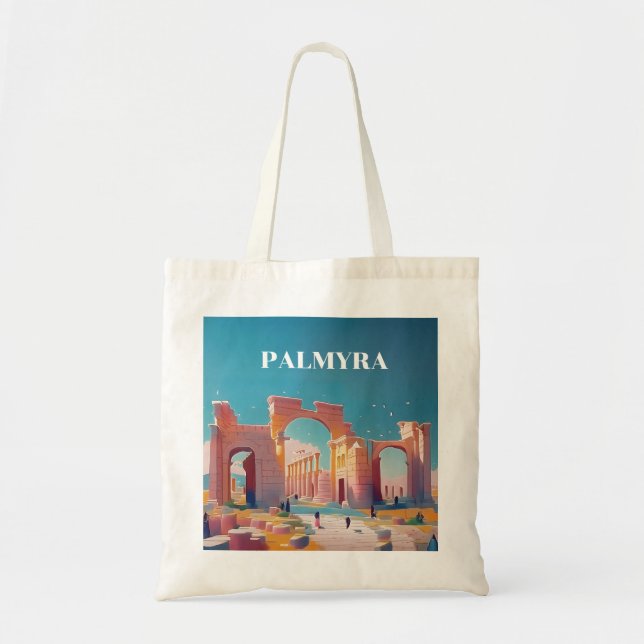 TOTE BAG PALMYRA SYRIA RUINY JOYELY WASHID خ WASHID (Devant)