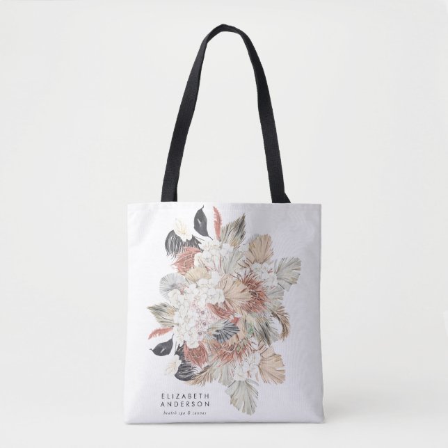 Tote Bag Pampas blanc pur Premium Grass Floral Ultra Fourre (Devant)