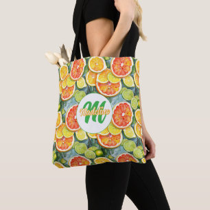 Tote Bag Pamplemousse, citrons, limons et oranges agrumes