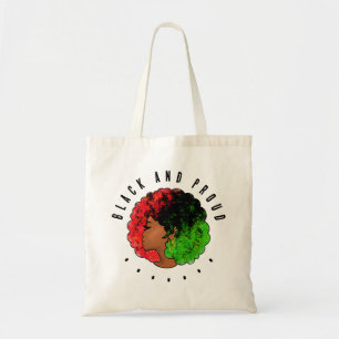 Tote Bag Pan Africaine noire femme rouge vert orgueil afro