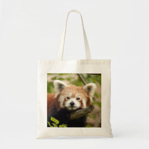 Tote Bag Panda-007 rouge, panda rouge