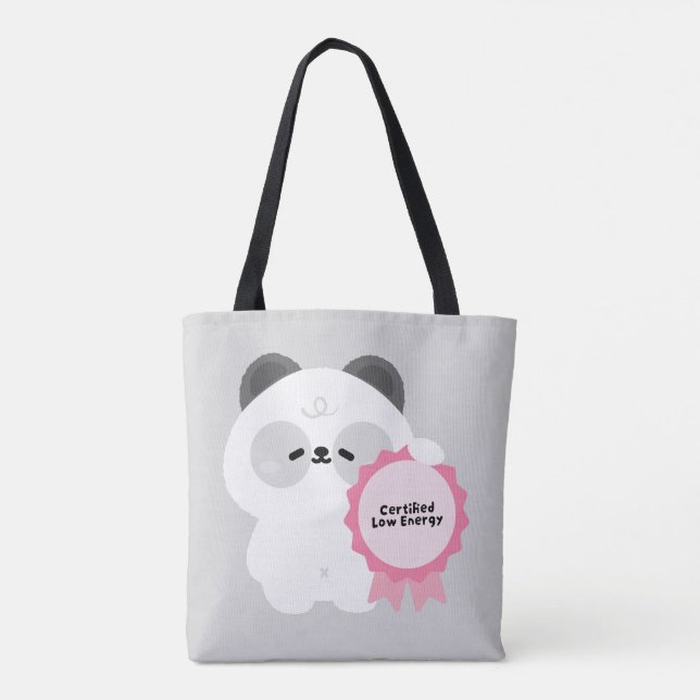 Tote Bag Panda à faible énergie certifié (Dos)