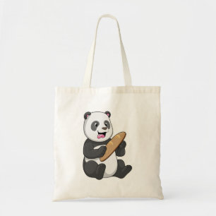 Tote Bag Panda comme boulanger avec pain