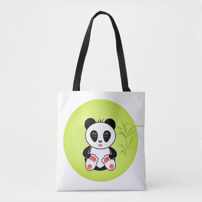 Tote Bag Panda, dessin animé, enfants (Devant)