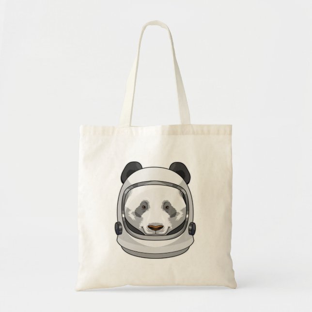 Tote Bag Panda en astronaute avec casque (Devant)