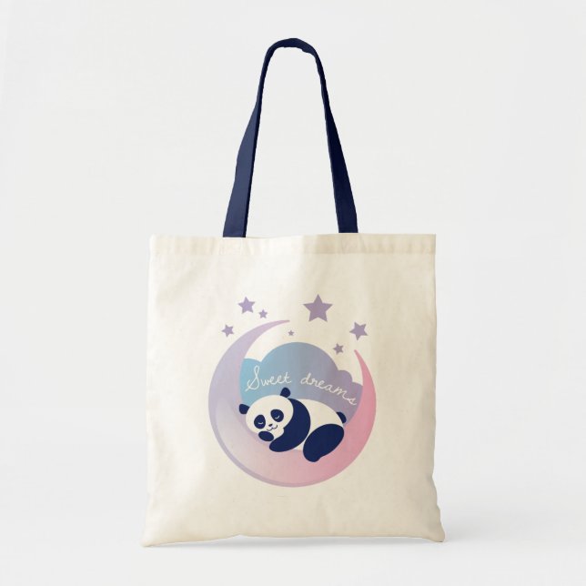 Tote Bag Panda fourre-tout de sommeil (Devant)