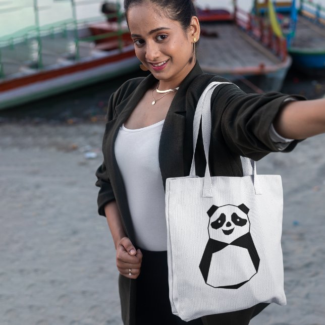 Tote Bag Panda géométrique (Créateur téléchargé)