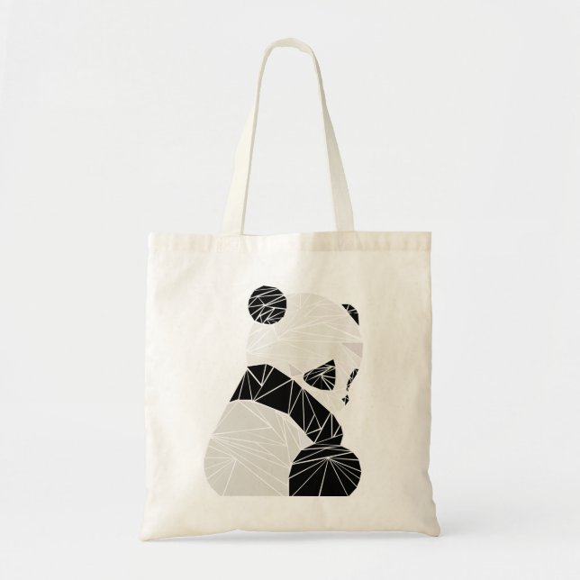 Tote Bag Panda géométrique (Devant)
