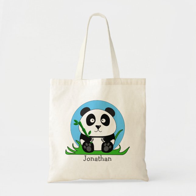 Tote Bag Panda Mignon Personnalisé (Devant)