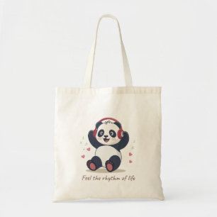 Tote Bag Panda Musique Mignon