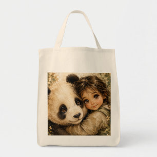 Tote Bag Panda parent et enfant mignon et câlin