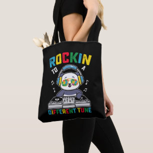 Tote Bag Panda Rockin' sur un air différent pour la sensibi