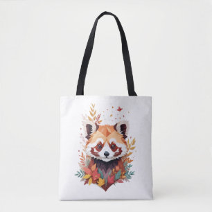 Tote Bag Panda Rouge Jouer adorable Amusant Animal Colorful