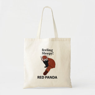 Tote Bag Panda roux se sentant endormi Drôle de Panda roux