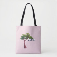Panda se reposant parmi des arbres verts luxuriant