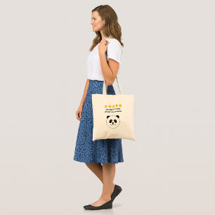 Tote Bag Panda texte personnalisé d'amitié