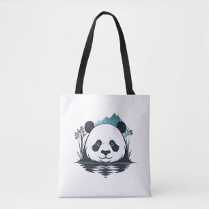 Tote Bag Panda Vector Art Animal Moderne Ville Urbaine Grap
