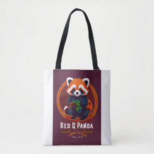 Tote Bag PandaPop – Logo de Panda Rouge Super Mignon