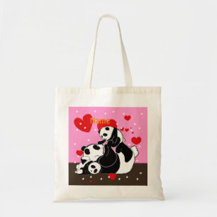 Tote Bag pandas "ours de panda" "bébé de panda bear" "kawai