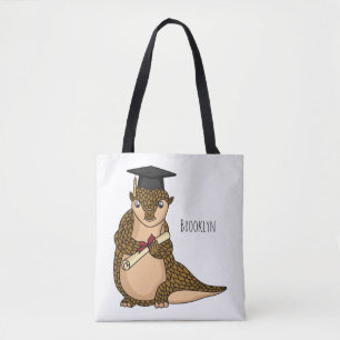 Tote Bag Pangolin mignon diplômé dessin animé