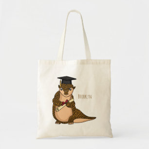 Tote Bag Pangolin mignon diplômé dessin animé