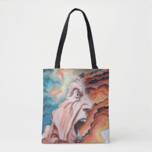 Tote Bag Panic Waves peinture à l'huile