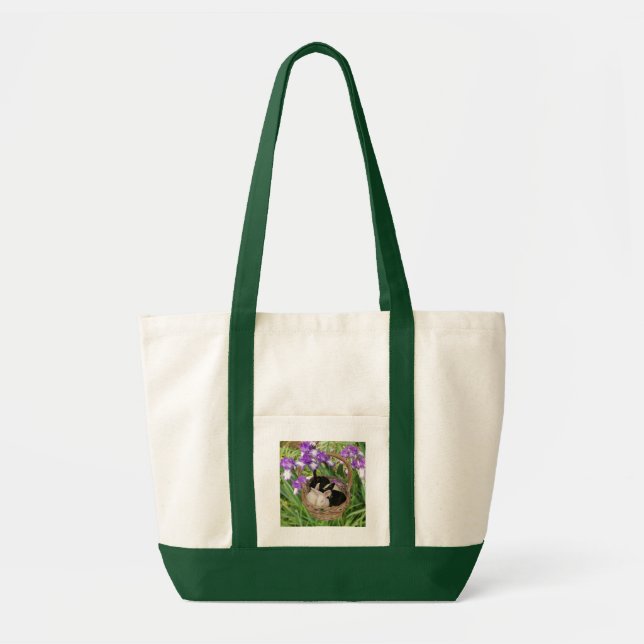 Tote Bag Panier adorable de bébés lapins (Devant)
