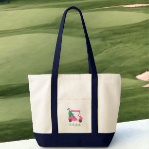 Tote Bag Panier de golf rose élégant personnalisé