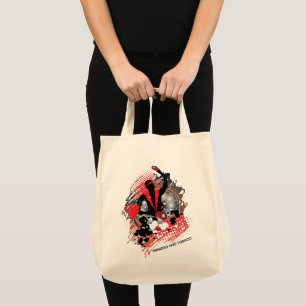 Tote Bag Panman de Carnaval Abstrait en rouge blanc et noir
