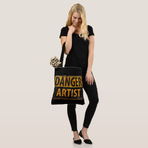 Tote Bag PANNEAU ARTISTE DANGER Métal en détresse