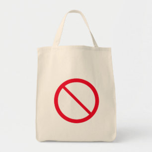 Tote Bag Panneau barre oblique inverse de l'interdiction gé