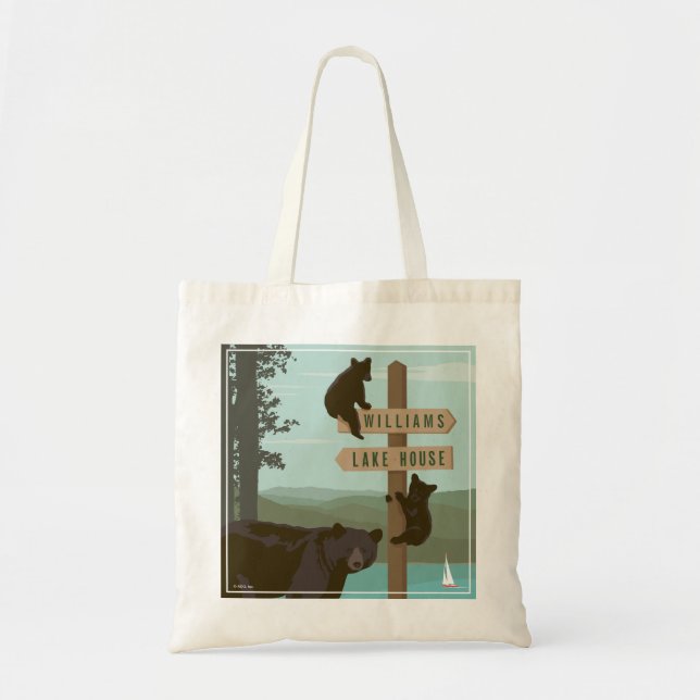 Tote Bag Panneau de l'ours (Devant)