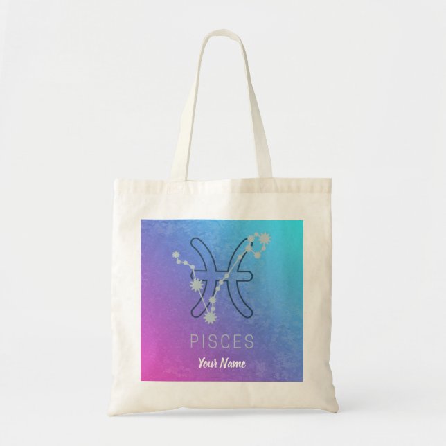 Tote Bag Panneau étoile Poissons Zodiac Horoscope Constella (Devant)