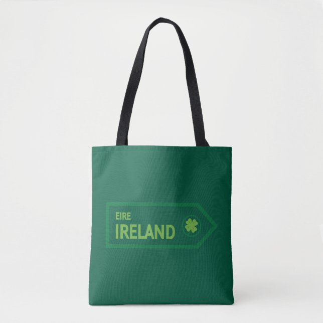 Tote Bag Panneau routier d'Irlande (Devant)