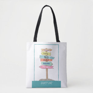 Tote Bag Panneaux de remerciement pour docteur apprécié, co