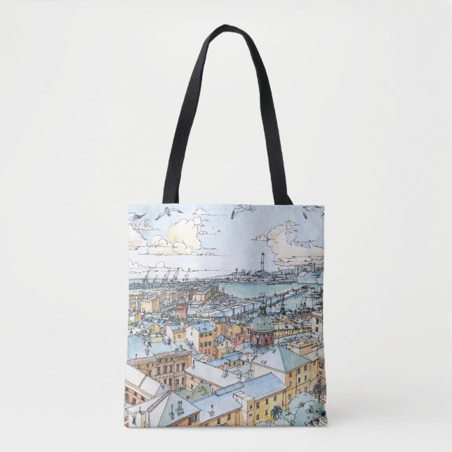 Tote Bag Panoramique de Gênes (Devant)