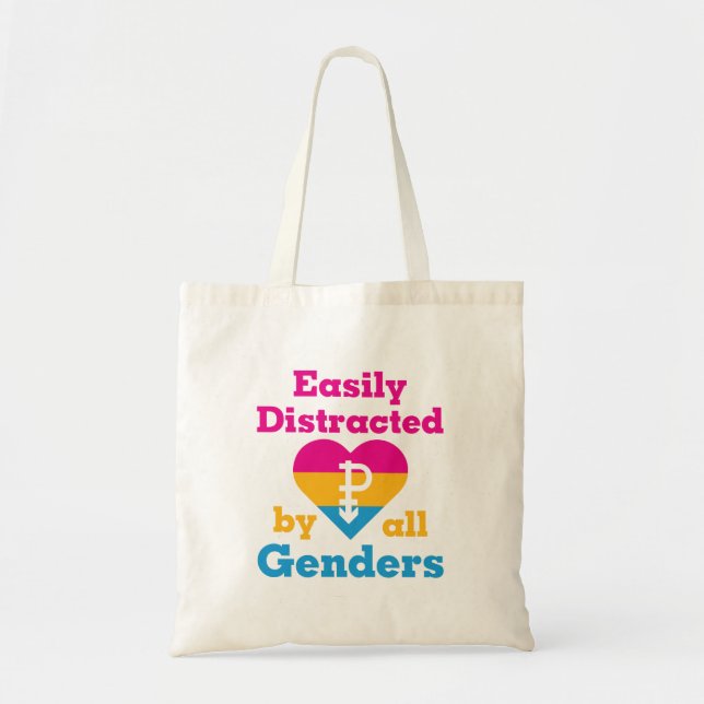 Tote Bag Pansexuel Facilement Distrait Par Tous Les Hommes  (Devant)