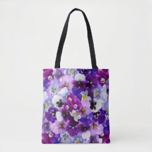Tote Bag Pansies glorieuses, jolies et colorées,