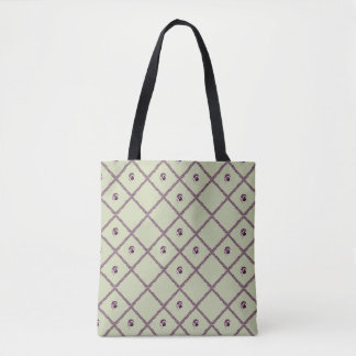 Tote Bag Pansy Lattice All over print tote. 