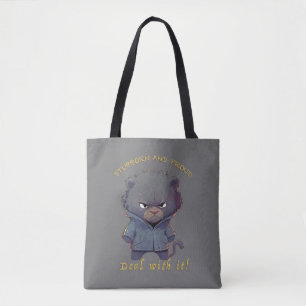Tote Bag Panther Têtu Devoir Avec Il Mignonne Adorable Drôl