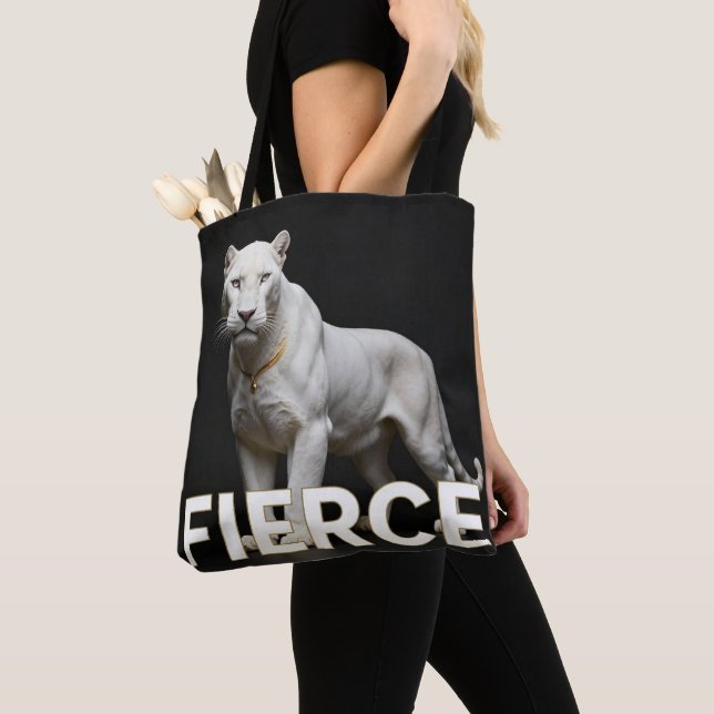 Tote Bag Panthère blanche de luxe mode (De près)