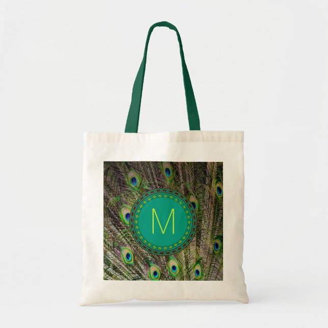 Tote Bag Paon Fourre-tout de monogramme (Devant)