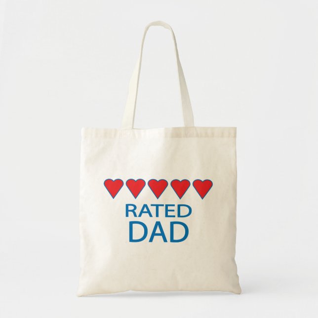 Tote Bag Papa cinq coeurs (Devant)