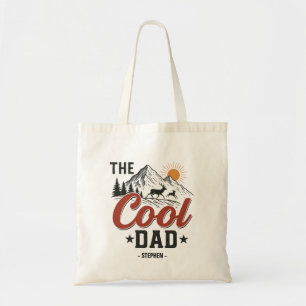 Tote Bag Papa Cool - Rustic Mountain et Deer Design