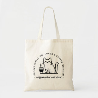 Tote Bag Papa de chat et amateur de café hipster drôle