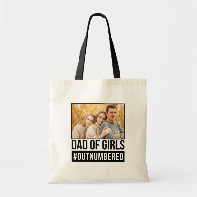 Tote Bag Papa des filles #Surnuméroté (Devant)