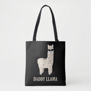Tote Bag Papa Lama Alpaga Amoureux Drôle des Animaux