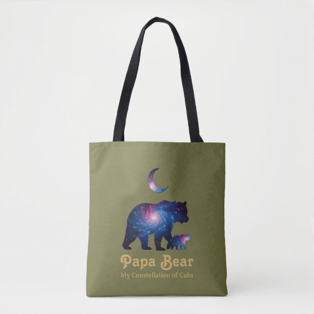 Tote Bag Papa Ours Cosmique & Ourson (Devant)
