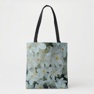 Tote Bag Paperwhite Narcissus Fleurs blanches délicates